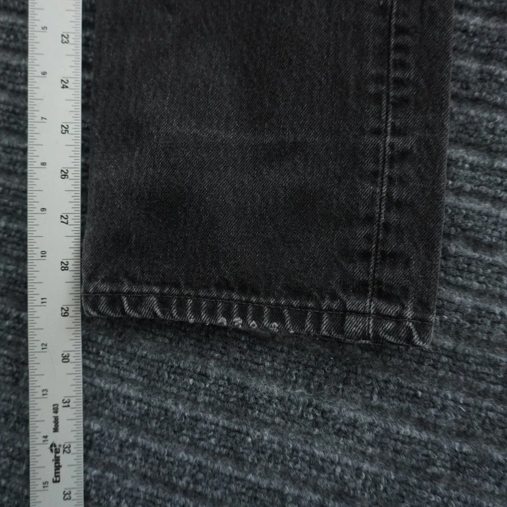 Levi's 501 Jeans Mens 29x30 Faded Black Straight Leg Vintage Made in USA Denim